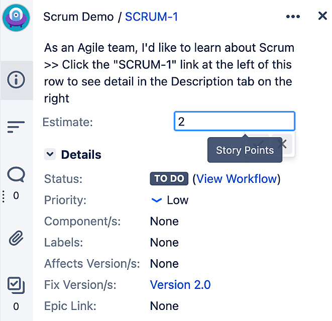 Figure 3.3 – Story points 