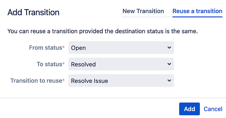 Figure 7.9 – Reuse a transition tab 