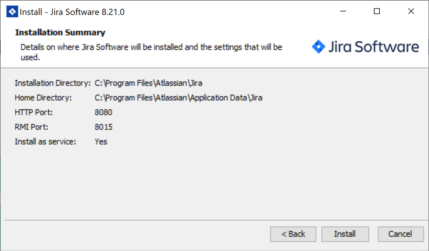 Figure 1.10 – Jira installation step 8 