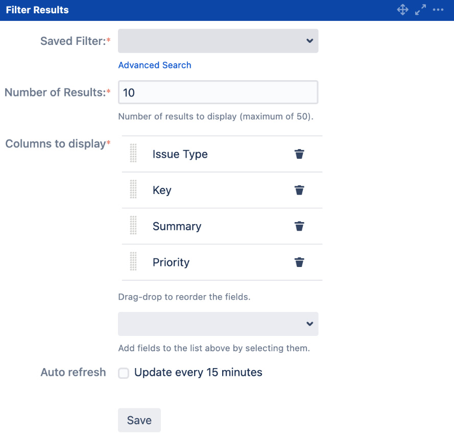 Figure 10.20 – Configuring a gadget 