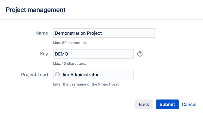 Figure 2.3 – Project management – step 2 