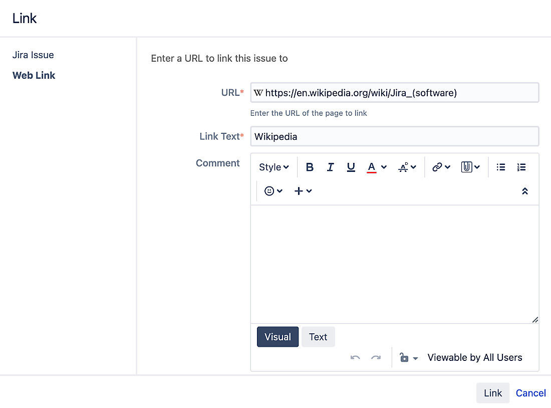 Figure 4.14 – Web Link 