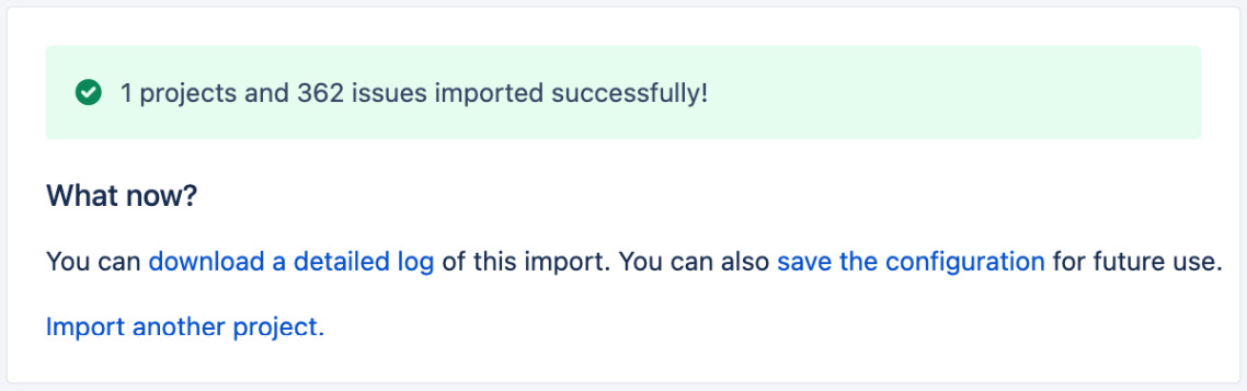 Figure 2.12 – Completed import process 