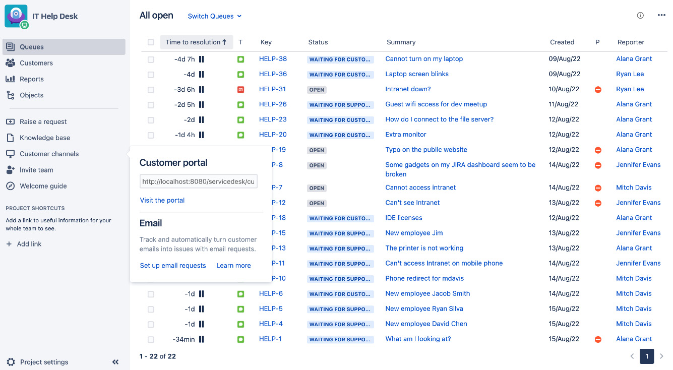 Figure 11.7 – Jira Service Management UI 
