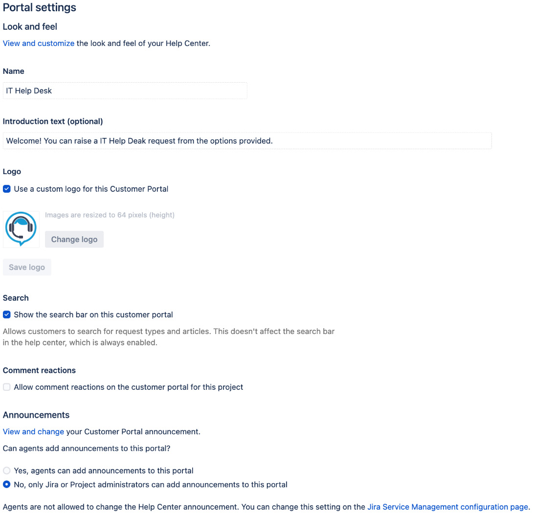 Figure 11.9 – Portal configuration 