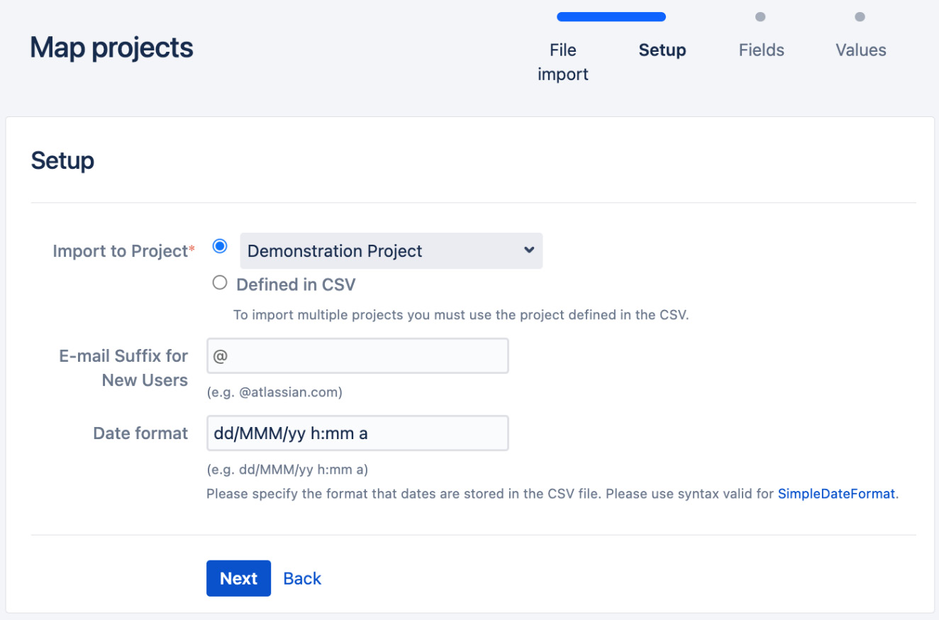 Figure 2.9 – Map projects 