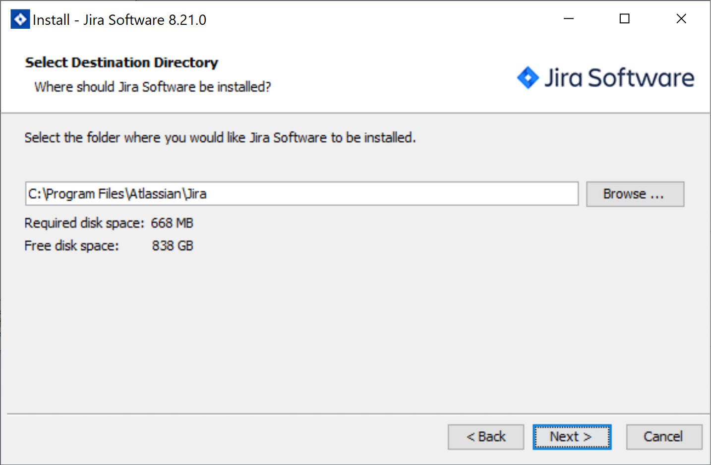 Figure 1.6 – Jira installation step 3 