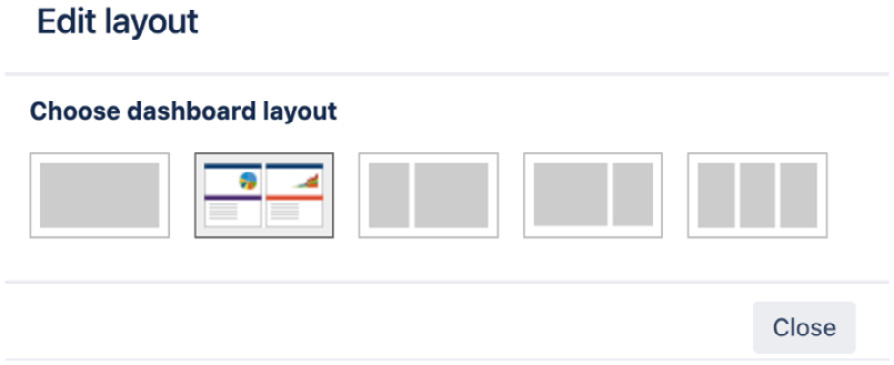 Figure 10.17 – Selecting a dashboard layout 