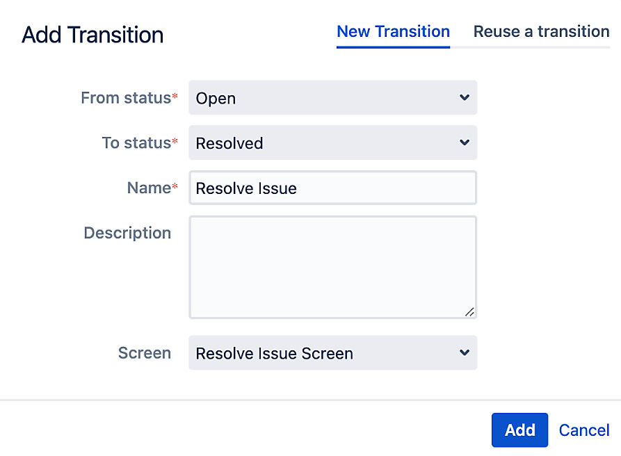 Figure 7.7 – Add Transition dialog 