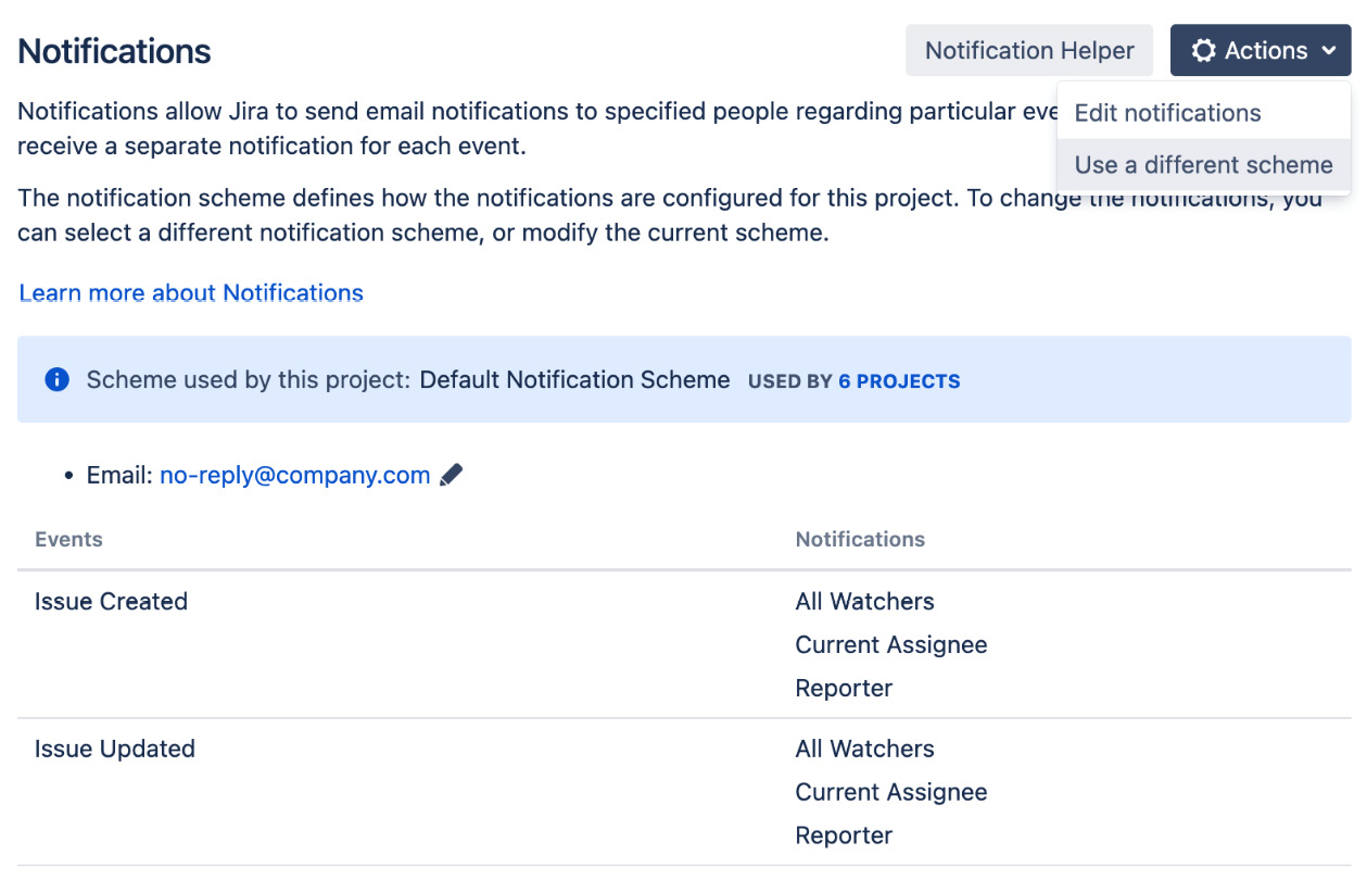 Figure 8.12 – Associating a notification scheme 