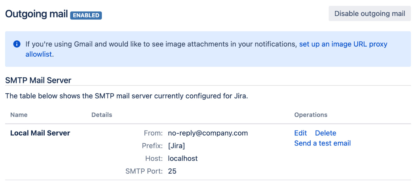 Figure 8.2 – The Outgoing mail page 