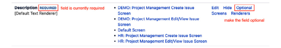 Figure 5.11 –  Required/optional field 