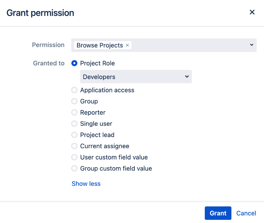 Figure 9.17 – Grant permission page 