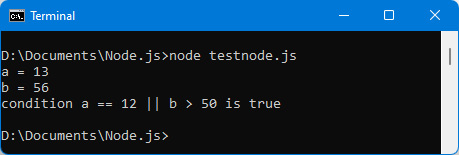 Figure 1.13 – Condition with or 