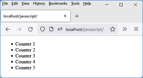 Figure 3.14 – Using the v-for directive 