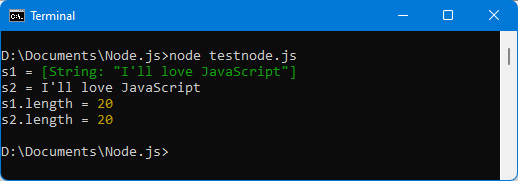 Figure 2.26 – Using the length property of the String class 