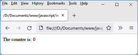Figure 3.5 – The <counter> component 