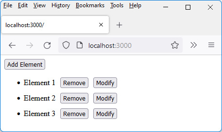 Figure 9.9 – Application running on a Node.js server 