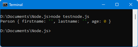 Figure 2.4 – Properties with default values 