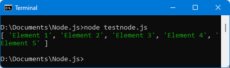 Figure 2.10 – Elements inserted into an array 