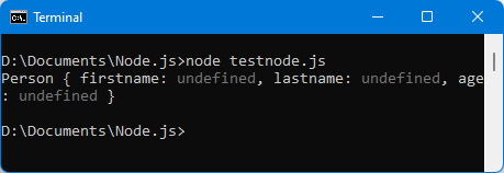 Figure 2.3 – Creation of lastname, firstname, and age properties in the Person class 