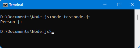Figure 2.1 – Creating a Person class object 
