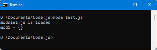 Figure 6.2 – The module is loaded from the node_modules directory 