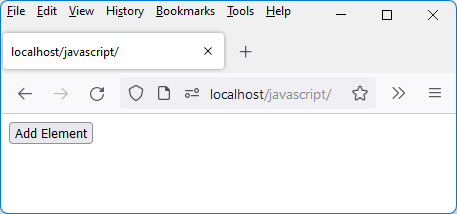 Figure 9.1 – Empty item list 