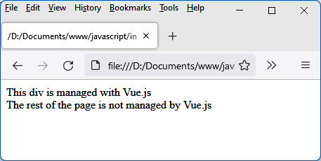Figure 3.2 – First Vue.js app 
