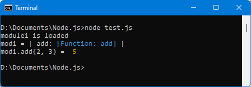 Figure 6.4 – The add() function added to the module 