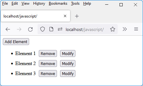 Figure 9.2 – Adding three items to the list 
