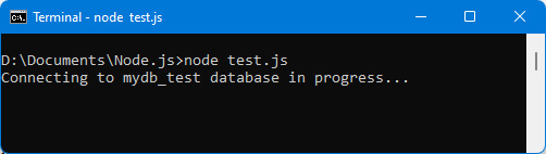 Figure 8.3 – Database connection 