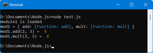 Figure 6.5 – Using the two functions of the module 