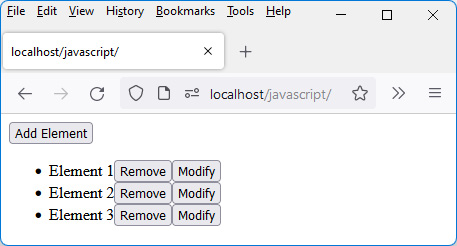 Figure 5.9 – Using the <Element> component in the list 