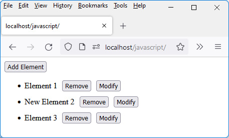 Figure 9.4 – Second list item changed 