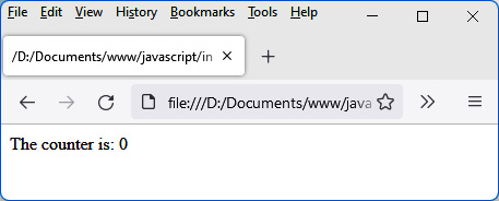 Figure 3.3 – Displaying a reactive variable 