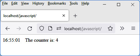 Figure 3.11 – Display of the counter whose value is less than 20 