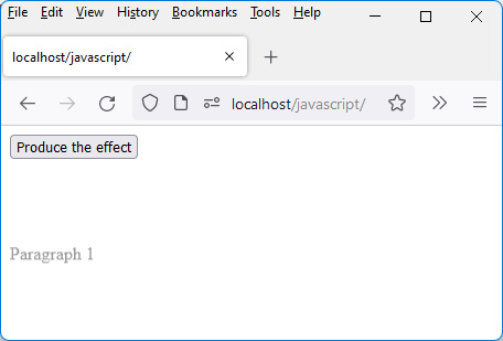 Figure 4.13 – The paragraph moves down the page by decreasing its opacity 