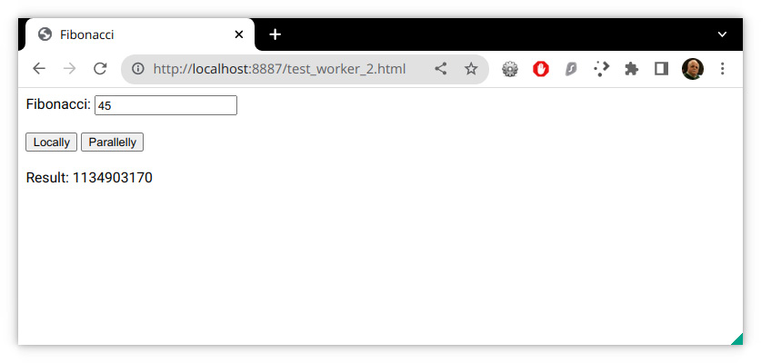 Figure 5.9 – The page remains responsive even as calculations take a long time