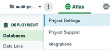 Figure 4.6 – The Project Settings option 