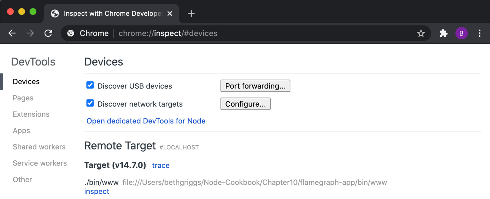 Figure 10.14 – Chrome DevTools interface 