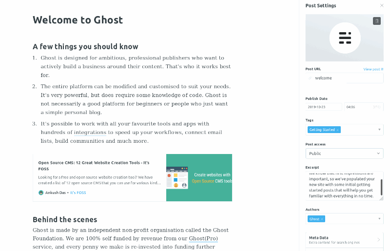 Ghost CMS