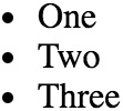Figure 11.3 – The rendered list in the browser 