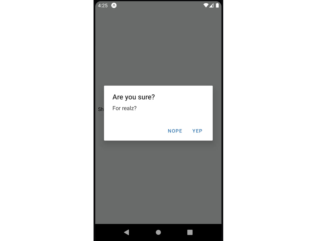 Figure 23.3 – A confirmation alert on Android 