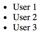 Figure 9.6 – Rendering the user list in default order 