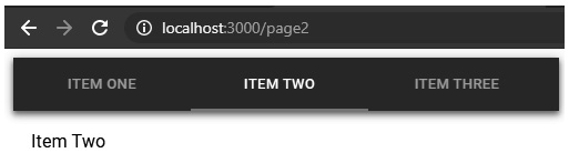Figure 12.8 – Tabs with the second item active 