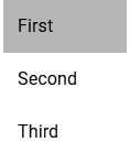 Figure 12.10 – A menu with the first item active 