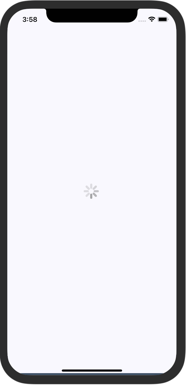 Figure 20.1 – An activity indicator on iOS 