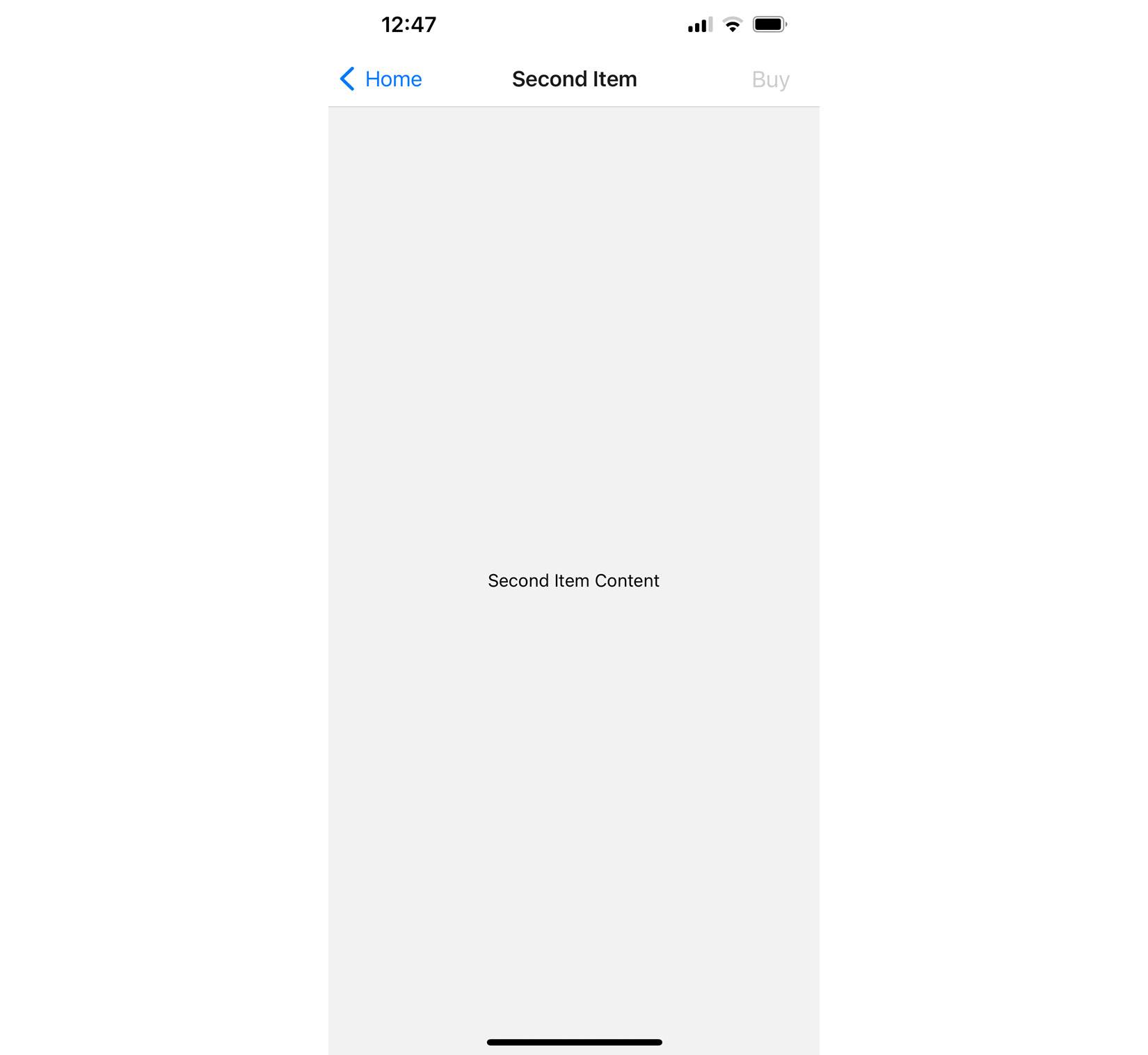 Figure 18.7 – The Second Item screen 