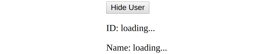 Figure 4.6 – Displays the loading text when first clicked 